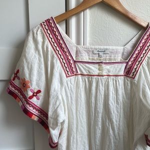 Madewell blouse, Nativa xochitl Aztec design